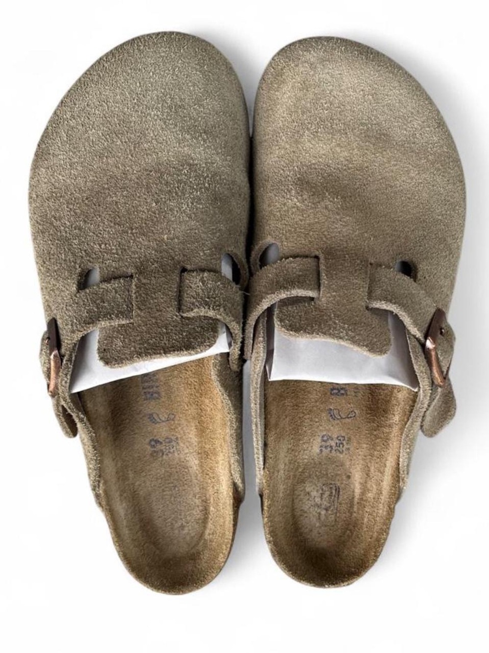 Birkenstock Boston Soft Footbed Taupe Suede Clogs US Women's 8-8.5 EU 39 Regular - Picture 3 of 8